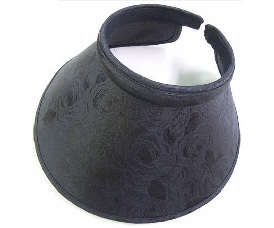 アズワン 大~きなつばの日除けバイザー バラ柄 K12719 1個(ご注文単位1個)【直送品】