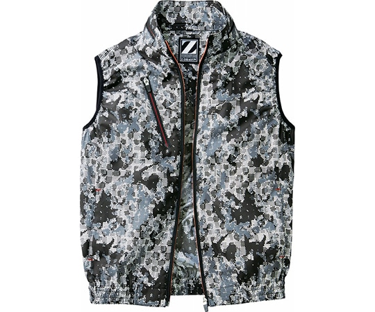 自重堂 空調服ベスト ブラックカモフラ 4L 74060 1枚(ご注文単位1枚)【直送品】