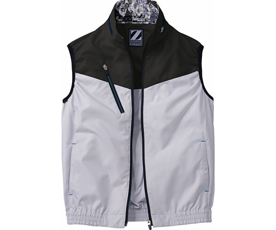 自重堂 空調服ベスト シルバー×ブラック LL 74060 1枚(ご注文単位1枚)【直送品】