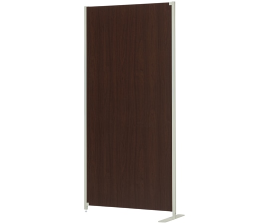 ストア・エキスプレス 木製パネル スチールパーティション 片側脚付き ブラウン 61-801-48-2 1台(ご注文単位1台)【直送品】