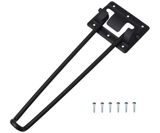 ハイロジック 艶消し黒 折畳脚 8×270mm バラ 4280 1個（ご注文単位1個）【直送品】