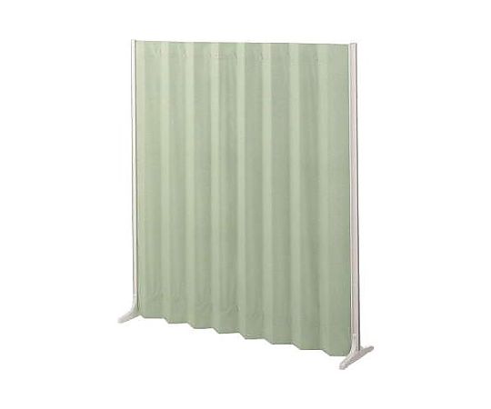 アズワン 1500x340x1800mm 伸縮パーテーション(グリーン) EA954EA-293 1台(ご注文単位1台)【直送品】