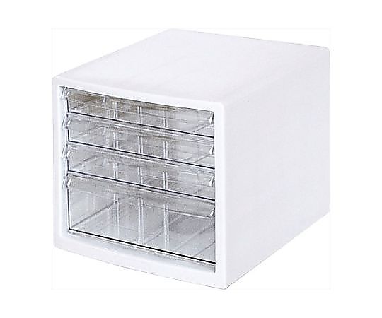 アズワン 278x350x258mm/浅3・深1段 レターケース(白) EA954JD-46 1台(ご注文単位1台)【直送品】