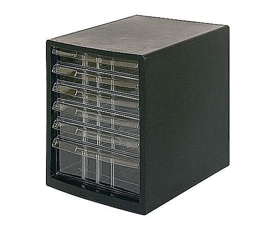 アズワン 278x350x345mm/浅5・深1段 レターケース(黒) EA954JD-52 1台(ご注文単位1台)【直送品】