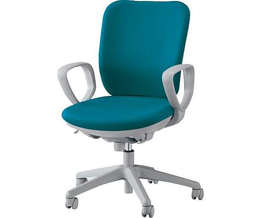 アズワン ビジネスチェアー(ティールグリーン) EA956XA-122 1脚(ご注文単位1脚)【直送品】
