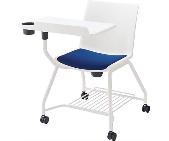 アズワン ミーティングチェアー(メモ台付/ダークブルー) EA956XA-131 1脚(ご注文単位1脚)【直送品】