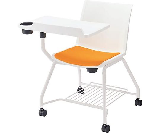 アズワン ミーティングチェアー(メモ台付/マンダリン) EA956XA-133 1脚(ご注文単位1脚)【直送品】