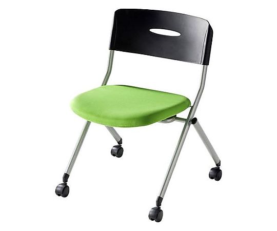アズワン 折畳み椅子(キャスター付/グリーン) EA956XC-81 1台(ご注文単位1台)【直送品】