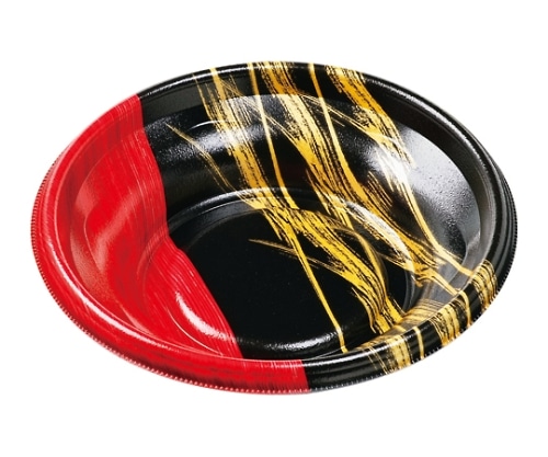 エフピコ 簡易式フードパック(丼ぶり容器) MFP-丸丼19(V1)本体 金彩赤黒 φ192×46 900個入り MFP-マルドン19(V1)ホンタイ キンサイアカクロ 1ケース(ご注文単位1ケース)【直送品】