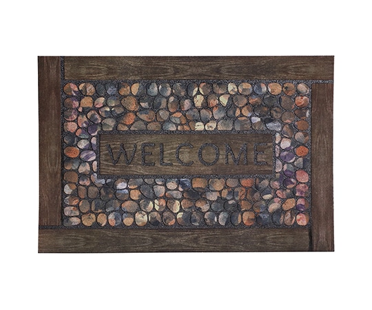 ベストコ エントランスラバーマット セミサークルステンドタイル 40×60 ND-467 1個(ご注文単位1個)【直送品】