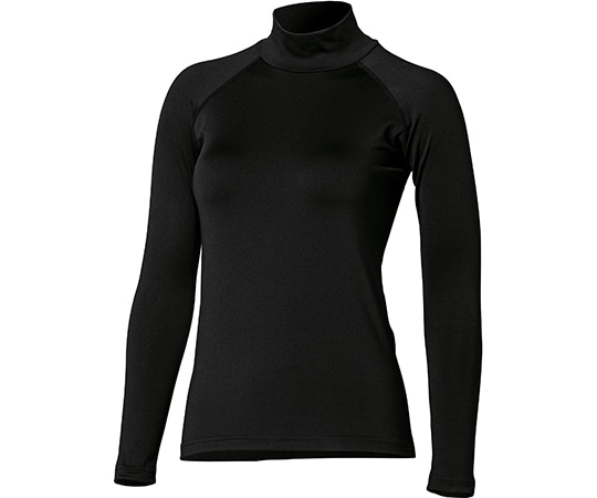 おたふく手袋 BTパワーストレッチ サーモデオ ハイネックシャツ レディース ブラック Lサイズ JW-269 1着(ご注文単位1着)【直送品】