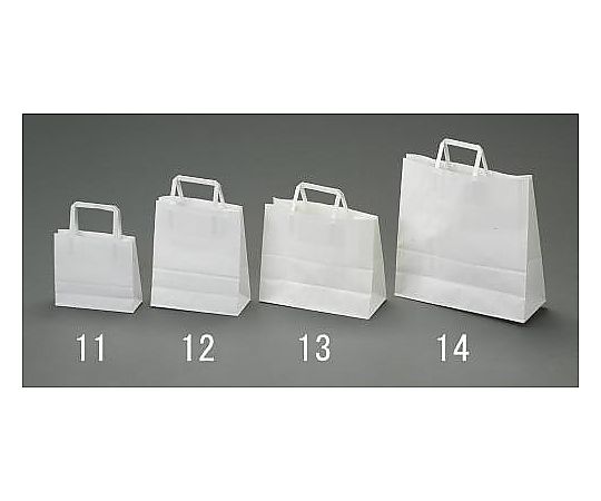エスコ 320x115x320mm 紙袋(白無地/50枚) EA927SA-14 1セット(ご注文単位1セット)【直送品】