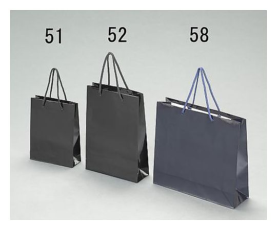 エスコ 225x 80x320mm 紙袋(フィルム加工/黒/10枚) EA927SA-52 1セット(ご注文単位1セット)【直送品】