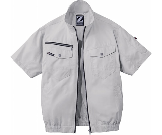 自重堂 空調服半袖ブルゾン シルバー S 74090 1枚(ご注文単位1枚)【直送品】