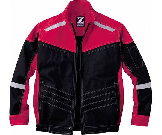 自重堂 空調服長袖ブルゾン ブラック×レッド EL 74100 1枚(ご注文単位1枚)【直送品】