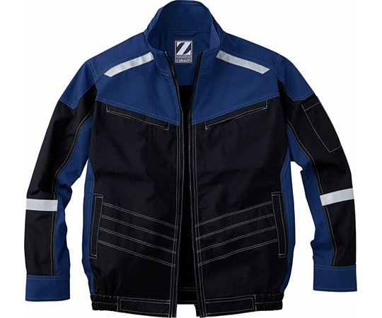自重堂 空調服長袖ブルゾン ブラック×ネービー 4L 74100 1枚(ご注文単位1枚)【直送品】