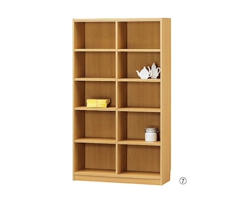 ストア・エキスプレス 木製オープンラック ナチュラル W87×H180cm 61-357-4-8 1台（ご注文単位1台）【直送品】