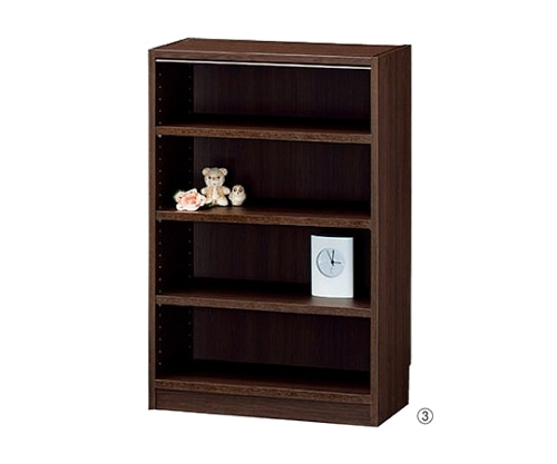 ストア・エキスプレス 木製オープンラック ダークブラウン W44×H180cm 61-357-5-2 1台（ご注文単位1台）【直送品】