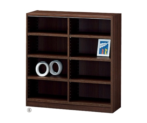 ストア・エキスプレス 木製オープンラック ダークブラウン W87×H150cm 61-357-5-7 1台（ご注文単位1台）【直送品】