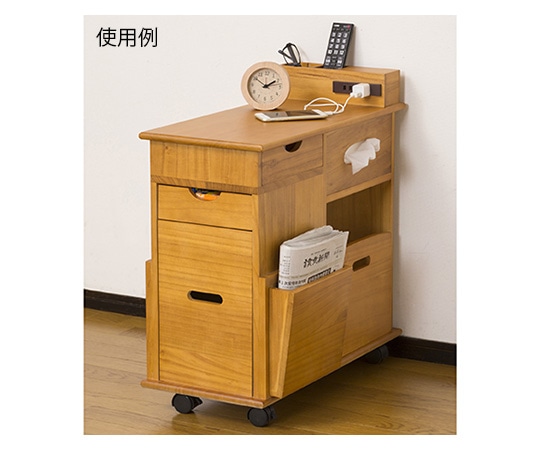 クロシオ ソファーサイド すっ桐ワゴン 64838 1個（ご注文単位1個）【直送品】