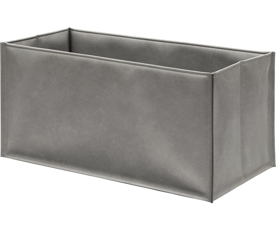 サキ ストレージボックス 合皮 グレー R-308 GR 1個（ご注文単位1個）【直送品】