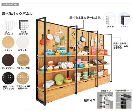 ストア・エキスプレス SF90壁面タイプ ブラック 連結 ネットタイプ 61-751-5-2 1台（ご注文単位1台）【直送品】