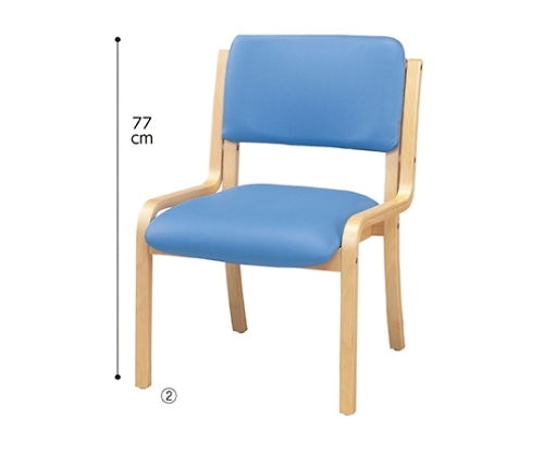 ストア・エキスプレス 木製スタッキングチェア 合皮張り(アーム無し) 組立品 ブルー 1セット(2台入) 61-783-53-1 1セット（ご注文単位1セット）【直送品】