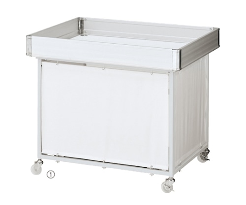 ストア・エキスプレス 平台ワゴン ホワイト W90cm 61-753-36-1 1台（ご注文単位1台）【直送品】