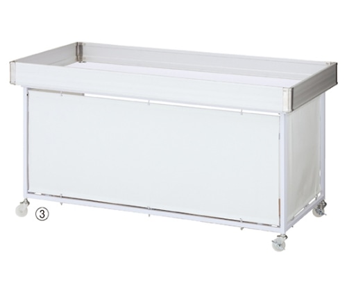 ストア・エキスプレス 平台ワゴン ホワイト W150cm(強化型) 61-753-36-3 1台（ご注文単位1台）【直送品】