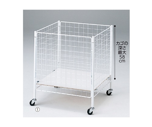 ストア・エキスプレス ネットワゴン 深型(底板可動式) W60cm 61-113-4-1 1台（ご注文単位1台）【直送品】