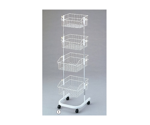 ストア・エキスプレス スキマ型4段エンドワゴン W40cm 61-114-9-1 1台（ご注文単位1台）【直送品】