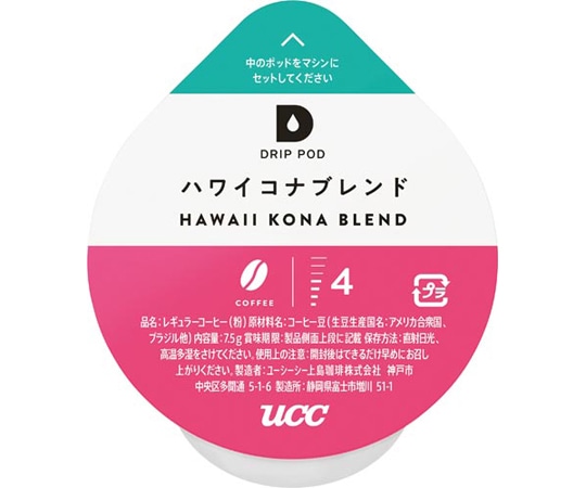 UCC DRIPPOD ハワイコナ 12杯 364418 1箱※軽（ご注文単位1箱）【直送品】