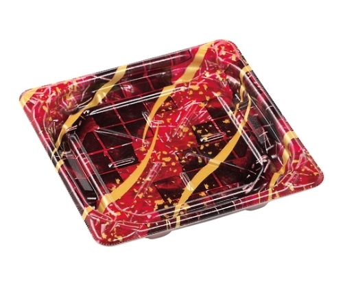 エフピコ 簡易式フードパック(プレート容器) MFPグリル19-19内嵌合本体 祇園赤 185×185×26 450個入り MFPグリル19-19ウチカンゴウホンタイ ギオンアカ 1ケース(ご注文単位1ケース)【直送品】