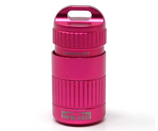 KOOLBEAM 完全防水 キーチェーンLEDライト M・E・U ピンク KB-41PK 1個（ご注文単位1個）【直送品】