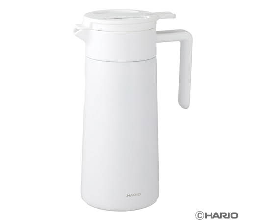 HARIO セラミックコーティング 真空二重保温ポット 800mL ホワイト CHP-800-W 1個（ご注文単位1個）【直送品】