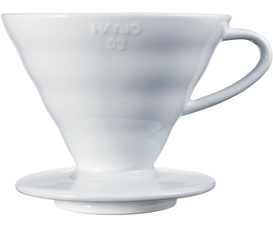 HARIO V60透過ドリッパ-02 セラミックW VDCR-02-W 1個（ご注文単位1個）【直送品】