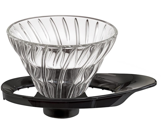 HARIO V60 耐熱ガラス透過ドリッパー 01 ブラック VDGR-01-B 1個（ご注文単位1個）【直送品】