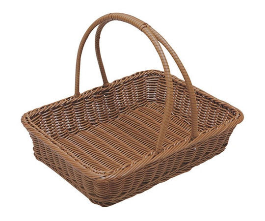 トーダイ 角型ピクニックバスケット小 ブラウン PB-452-BR 603378 1個（ご注文単位1個）【直送品】