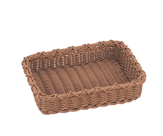 トーダイ 角型フードバスケット デコレートエッジ 45型 ブラウン VB-963-BR 603408 1個（ご注文単位1個）【直送品】