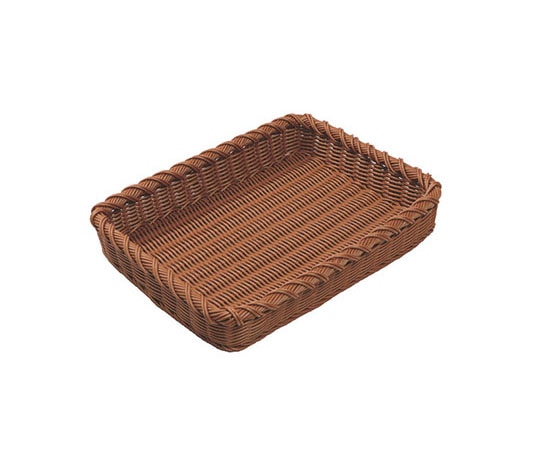 トーダイ 角型フードバスケット デコレートエッジⅡ 40型 ブラウン VB-965-BR 603407 1個（ご注文単位1個）【直送品】