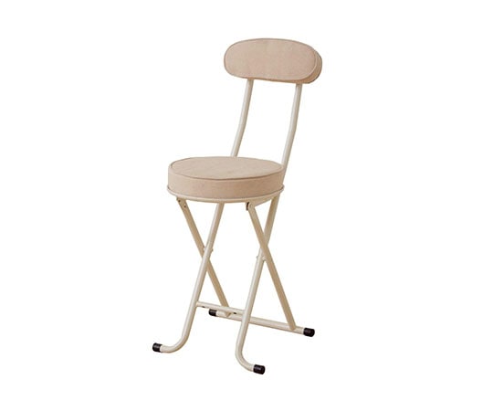山善(YAMAZEN) 折りたたみチェア(背もたれ付) ベージュ YZX-45F(BE) 1脚(ご注文単位1脚)【直送品】
