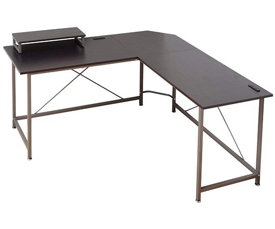 山善(YAMAZEN) コーナーパソコンデスク ダークブラウン PND-1600(DBR) 1台(ご注文単位1台)【直送品】