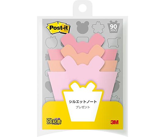 スリーエム ポストイット シルエットノート 強粘着 プレゼント 1パック(3冊入) SSS-PR 1パック(ご注文単位1パック)【直送品】