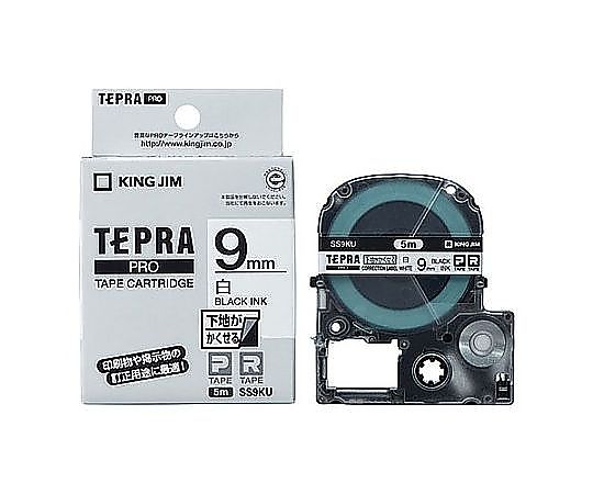 アズワン 9mm テープカセット(下地がすけない/白) EA761DD-12 1個(ご注文単位1個)【直送品】