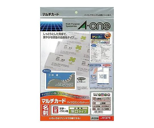 アズワン 名刺・カード用 マルチプリント用紙(厚口/10枚) EA759XE-173 1パック(ご注文単位1パック)【直送品】