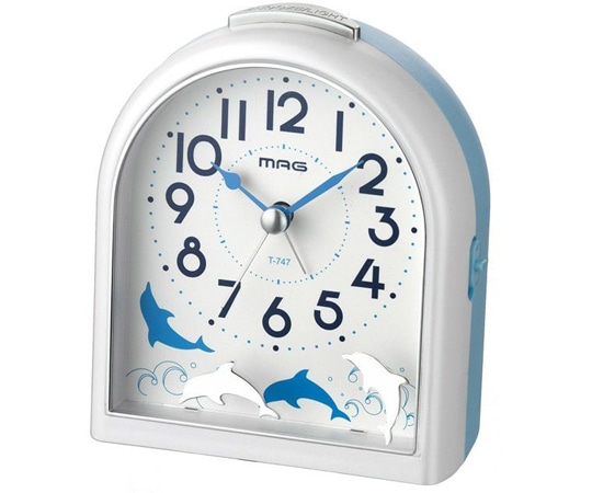 ノア精密 MAG目覚まし時計 ミグレイト ホワイト T-747 WH-Z 1個(ご注文単位1個)【直送品】