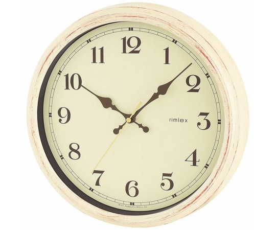 ノア精密 MAG private アナログ電波掛時計 エアリアルレトロ ホワイト W-571 WH 1個(ご注文単位1個)【直送品】