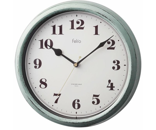 ノア精密 掛け 電波時計 パンナ FEW183 GR 1個(ご注文単位1個)【直送品】