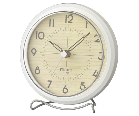 ノア精密 生活防水置掛両用時計 アンフィー ホワイト T-737 WH-Z 1個(ご注文単位1個)【直送品】