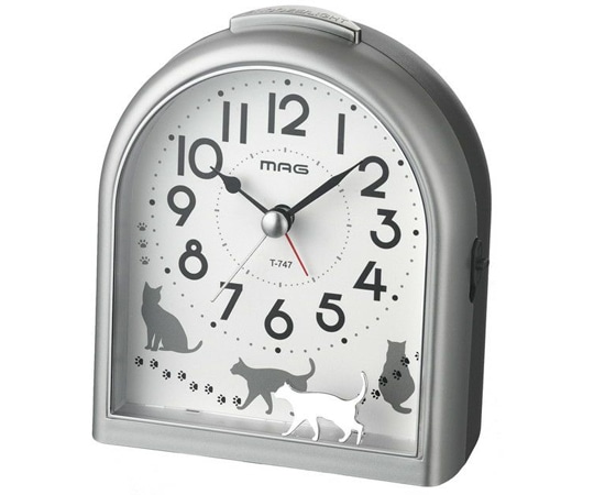 ノア精密 MAG目覚まし時計 ミグレイト 銀メタリック T-747 SM-Z 1個(ご注文単位1個)【直送品】